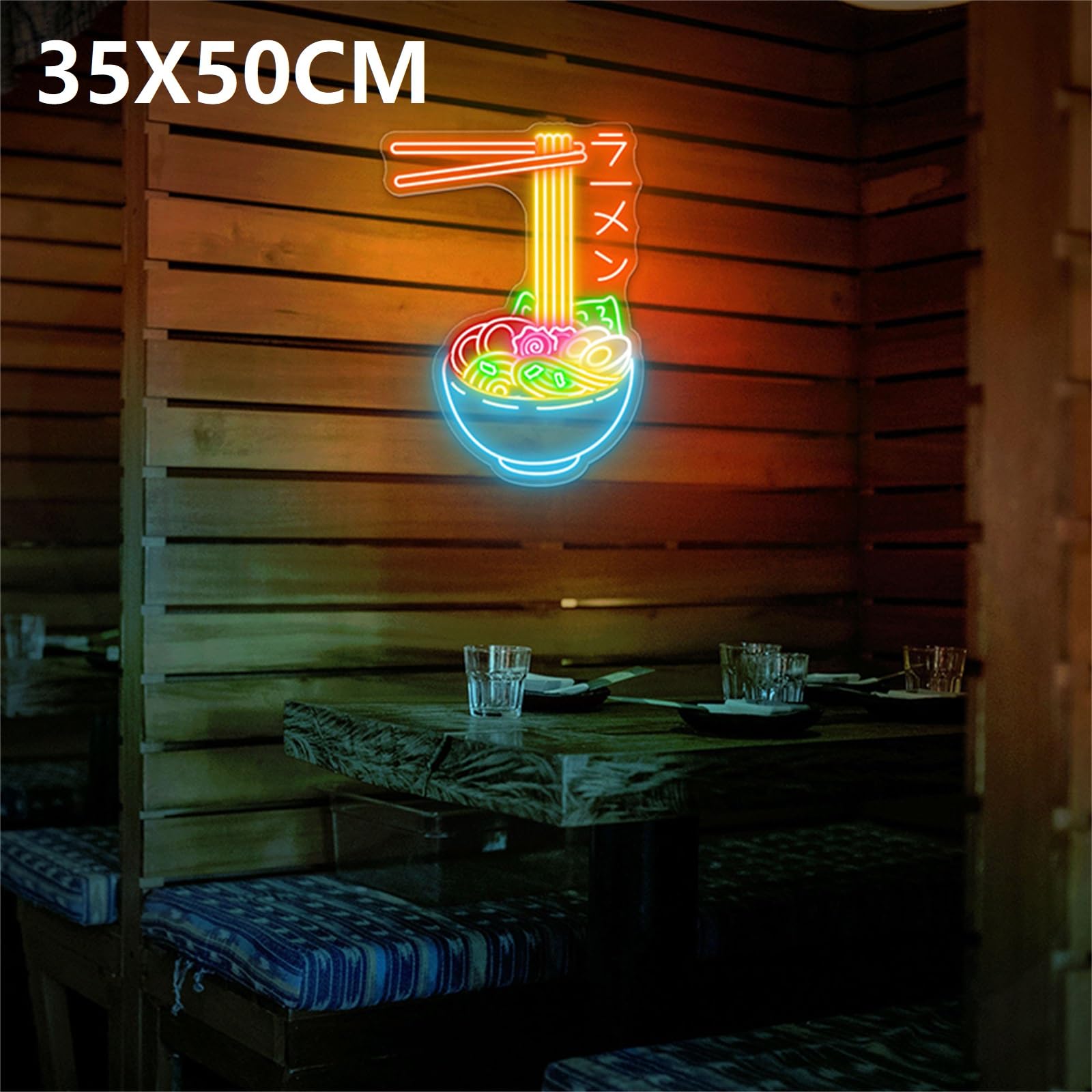 Amazon.co.jp: FINOTI ラーメン LED ネオンライト 壁装飾用 麺ライト